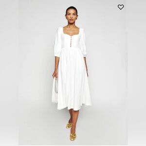 Reformation Madden Midi Dress White